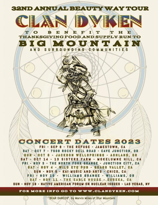 32nd Annual Beauty Way Tour Clan Dyken To Benefit The Thanksgiving Food And Supply Run To Big Mountain And Surrounding Communities