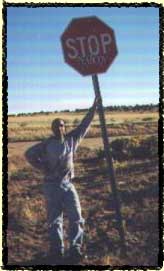 Mark at the Stop Peabody Coal Sign 